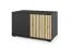 Schlichter Schuhschrank Valtierrilla 04, zwei Türen, Farbe: Eiche Artisan / Schwarz, Push-to-open Funktion, vier Fächer, Maße: 42 x 70 x 40 cm