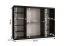 Moderner Kleiderschrank mit genügend Stauraum Liskamm 24, Farbe: Schwarz matt - Abmessungen: 200 x 250 x 62 cm (H x B x T), mit 10 Fächern und zwei Kleiderstangen