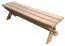 Gartenbank Lisianthus aus Massivholz, rustikal, Lärche natur, 45 x 178 x 49 cm, stabile Holzbank, langlebig, robust