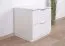 Nachtkommode Sabadell 22, Farbe: Weiß / Weiß Hochglanz - 47 x 45 x 38 cm (H x B x T)