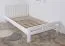 "Easy Premium Line" Doppelbett K8 in Überlänge 140 x 220 cm, Buche Vollholz massiv weiß lackiert