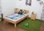 Jugendbett Wooden Nature 03 Kernbuche massiv geölt  - Liegefläche 100 x 200 cm (B x L)
