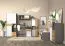 Jugendzimmer - Drehtürenschrank / Kleiderschrank Klemens 01, Farbe: Grau / Weiß / Eiche - Abmessungen: 190 x 80 x 53 cm (H x B x T)