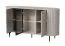 Modernes Esszimmer Komplett - Set A Annelin, 6-teilig, in Kaschmir, 1 Esstisch, 2 Kommoden, 1 TV-Unterschrank, 1 Vitrine, 1 Beistelltisch, Soft-Close