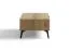Couchtisch mit 1 Fach | 95 x 60 x 38,5 cm | Eiche Cremona / Beige | 1 Schublade | ABS-Kantenschutz | Beine aus Metall | für Wohnzimmer