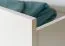 Drehtürenschrank / Kleiderschrank mit Rahmen Siumu 27, Farbe: Weiß / Weiß Hochglanz - 226 x 142 x 60 cm (H x B x T)