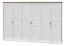 Drehtürenschrank / Kleiderschrank Lotofaga 18, Farbe: Weiß / Walnuss - 227 x 346 x 59 cm (H x B x T)