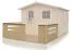 Terrasse für Gartenhaus Robusto -  3,16 x 2,05 Meter aus 28 mm Blockbohlen