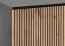 Wohnzimmer - Set A Chelmsford, 3-teilig, Farbe: Schwarz / Eiche