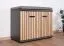 Schuhschrank mit Sitzkissen Ringerike 14, Farbe: Anthrazit / Eiche Artisan - Abmessungen: 53 x 60 x 32 cm (H x B x T), mit zwei Fächern