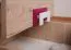 Kinderzimmer - Kommode Fabian 09, Farbe: Eiche Hellbraun / Weiß / Rosa - 110 x 80 x 40 cm (H x B x T)