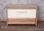 Sitzbank mit Stauraum / Schuhschrank Gataivai 17, Farbe: Beige Hochglanz / Walnuss - 48 x 70 x 36 cm (H x B x T)