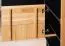 Schrank Slatina 48, Farbe: Eiche / Schwarz, teilmassiv - Abmessungen: 203 x 56 x 63 cm (H x B x T)