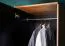 Schrank Slatina 48, Farbe: Eiche / Schwarz, teilmassiv - Abmessungen: 203 x 56 x 63 cm (H x B x T)