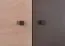 Jugendzimmer - Drehtürenschrank / Eckkleiderschrank Chiny 01, Farbe: Eiche / Grau - Abmessungen: 190 x 135 x 135 cm (H x B x T)