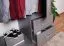 Kleiderschrank mit schlichten Design Hannut 40, Farbe: Anthrazit - Abmessungen: 190 x 100 x 56 cm (H x B x T)