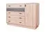 Kommode mit 5 Schubladen Niel 17, Farbe: Eiche / Anthrazit - Abmessungen: 95 x 135 x 40 cm (H x B x T)