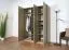 Moderner Kleiderschrank Sampont 01, Mintgrün / Eiche dunkel, 195 x 145 x 52 cm, mit 12 Fächern und 1 Kleiderstange, ABS-Kanten, robust und langlebig