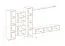 Wohnwand im modernen Design Balestrand 91, Farbe: Eiche Wotan / Weiß - Abmessungen: 180 x 330 x 40 cm (H x B x T), mit genügend Stauraum