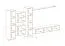 Wohnwand mit Push-to-open Funktion Balestrand 86, Farbe: Schwarz / Weiß - Abmessungen: 180 x 330 x 40 cm (H x B x T), mit vier Türen