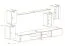 Wohnwand mit genügend Stauraum Volleberg 77, Farbe: Eiche Wotan / Schwarz - Abmessungen: 150 x 280 x 40 cm (H x B x T), mit LED-Beleuchtung
