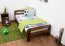 Kinderbett 90 x 200 cm | Massivholz: Kiefer | Nuss Lackiert | inkl. Rollrost Abbildung