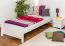 Bettrahmen für Kinder / Kinderbett 90 x 200 cm | Massivholz: Kiefer | Weiß Lackiert Abbildung