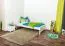 Bettrahmen für Kinder / Kinderbett 90 x 200 cm | Massivholz: Kiefer | Weiß Lackiert Abbildung