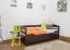 Buche Stauraumbett Bettgestell 90 x 200 cm Schokobraun Abbildung