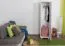 Massivholz Schlafzimmerschrank Kiefer, Farbe: Weiß 190x47x60 cm Abbildung