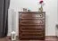 Sideboard mit 4 Schubladen, Farbe: Nuss, Breite: 100 cm - Küchenschrank, Anrichte, Sideboard Abbildung