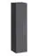 Elegante Wohnwand Kongsvinger 19, Farbe: Grau Hochglanz / Eiche Wotan - Abmessungen: 160 x 270 x 40 cm (H x B x T), mit genügend Stauraum