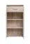Garderoben Kommode Sviland 17, Farbe: Eiche Wellington / Weiß - Abmessungen: 114 x 60 x 35 cm (H x B x T), mit drei Fächern