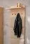 Garderobe mit einen Ablageboden Angvik 06, vier Haken, Farbe: Eiche / Schwarz, Maße: 156 x 60 x 26 cm, gepolstert, für den Vorraum