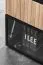 Kommode | Farbe: Schwarz / Eiche Vicking / Schwarzer Marmor | Sideboard | 1 Schublade | geriffelte Front | 160 x 45 x 82 cm | Push-to-open Funktion | 5 Fächer
