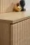 TV-Unterschrank inklusive Wandpaneel | Farbe: Eiche Cremona / Schwarzer Marmor | geriffelte Front | Push-to-open Funktion | 148 x 35 x 160 cm | für Wohnzimmer