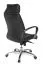 Comfort Drehstuhl XXL Apolo 29, Farbe: Schwarz / Chrom, Bezug aus weichem Echtleder