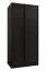 Kleiderschrank / Schiebetürenschrank | 245,5, x 120 x 64 cm | 2 Kleiderstangen | 6 Einlegeböden | 6 Fächer | 2 Schiebetüren | Farbe: Schwarz | Soft-Close