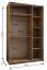 Kleiderschrank / Schiebetürenschrank | 6 Einlegeböden | 2 Kleiderstangen | 245,5 x 150 x 64 cm | 6 Fächer | 2 Schiebetüren | Soft-Close | Farbe: Kaschmir
