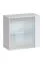 Wohnwand im eleganten Design Balestrand 215, Farbe: Weiß / Grau - Abmessungen: 160 x 320 x 40 cm (H x B x T), mit genügend Stauraum