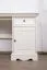 Schreibtisch Gyronde 31, Kiefer massiv Vollholz, weiß lackiert - 77 x 130 x 53 cm (H x B x T)