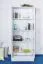 Vitrine Kiefer massiv Vollholz weiß Junco 34 - Abmessungen: 195 x 80 x 35 cm (H x B x T)