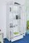 Vitrine Kiefer massiv Vollholz weiß Junco 34 - Abmessungen: 195 x 80 x 35 cm (H x B x T)