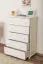 Kommode Kiefer massiv Vollholz weiß lackiert Junco 140 – Abmessung 123 x 80 x 42 cm