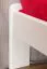 Einzelbett / Gästebett Kiefer Vollholz massiv weiß lackiert A10, inkl. Lattenrost - Abmessung 140 x 200 cm