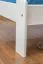 Futonbett / Massivholzbett Kiefer Vollholz massiv weiß lackiert A10, inkl. Lattenrost - Abmessung 90 x 200 cm