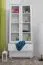Vitrine Kiefer massiv Vollholz weiß lackiert B007 - Abmessung 190 x 80 x 42 cm (H x B x T)
