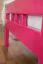 Kinderbett / Jugendbett "Easy Premium Line" K8, Buche Vollholz massiv rosa lackiert - Liegefläche: 90 x 200 cm