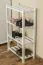 Schuhregal Buche Vollholz massiv weiß Junco 223 - Abmessung 100 x 58 x 26 cm