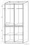 Drehtürenschrank / Kleiderschrank Popondetta 22, Farbe: Sonoma Eiche - Abmessungen: 200 x 95 x 58 cm (H x B x T)